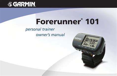 garmin forerunner 101 user manual Reader