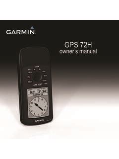 garmin gps 72h owners manual Reader