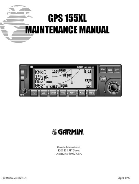 garmin maintenance manual pdf Doc