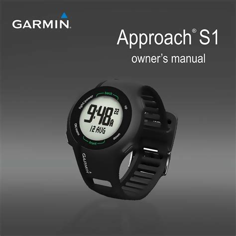 garmin s1 gps watch instructions Reader