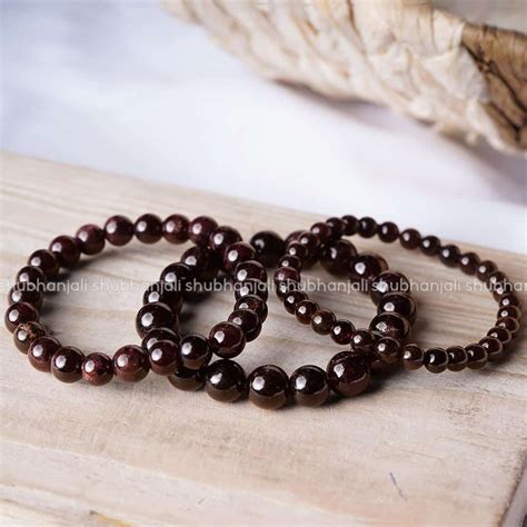 garnet crystal bracelet