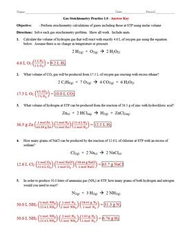 gas stoichiometry practice answer key Epub