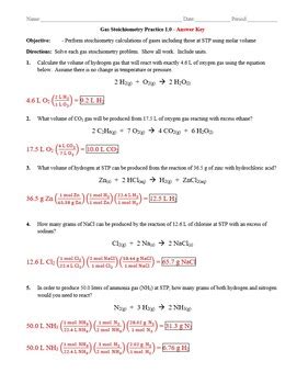 gas stoichiometry practice with answers Reader