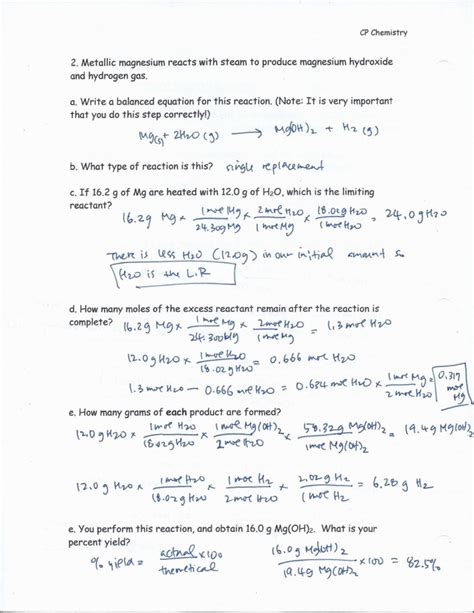 gas stoichiometry worksheet answers with work Doc