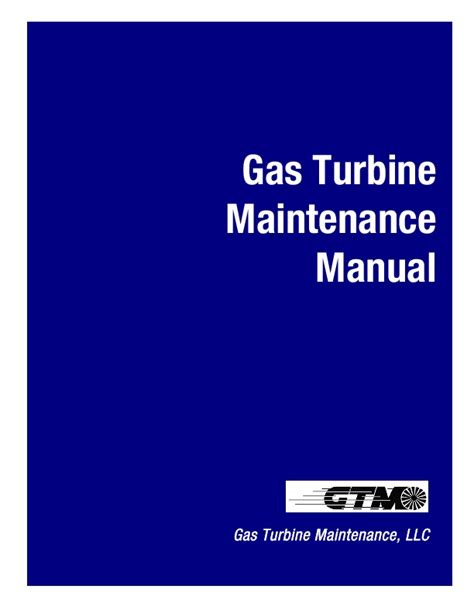 gas turbine operation maintenance manual pdf Epub