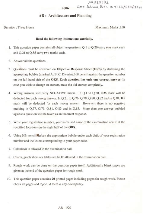 gate exam previous year question paper Doc