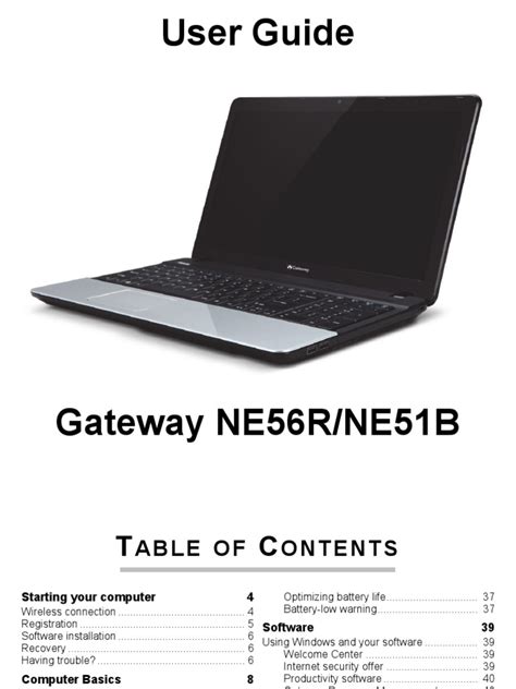 gateway ne56r31u user guide Reader