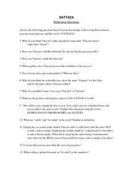 gattaca reflection questions answers Doc