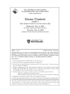 gauss contest 2013 answers Kindle Editon