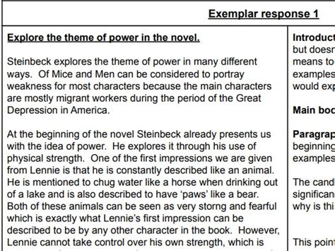 gcse of mice and men model answers Kindle Editon