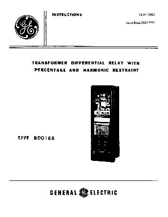 ge bdd relay manual Kindle Editon