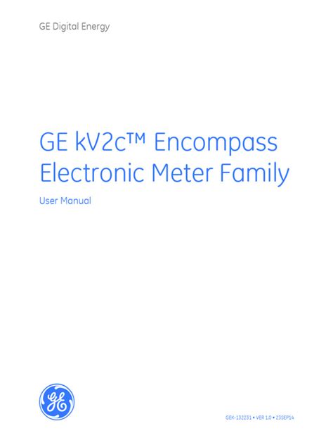 ge kv2c meter manual Kindle Editon