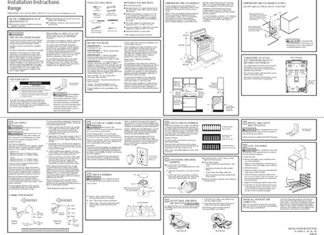 ge profile gas range manual PDF