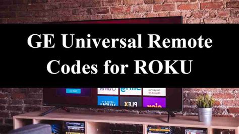 ge remote code for roku Reader