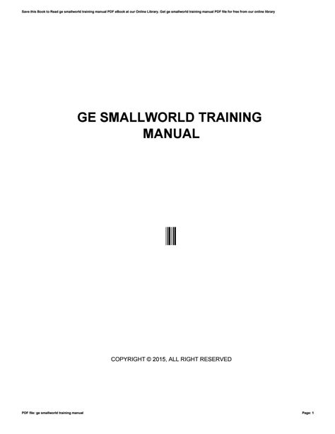 ge smallworld training manual Epub