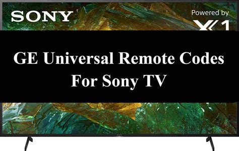 ge universal remote codes for sony tv PDF