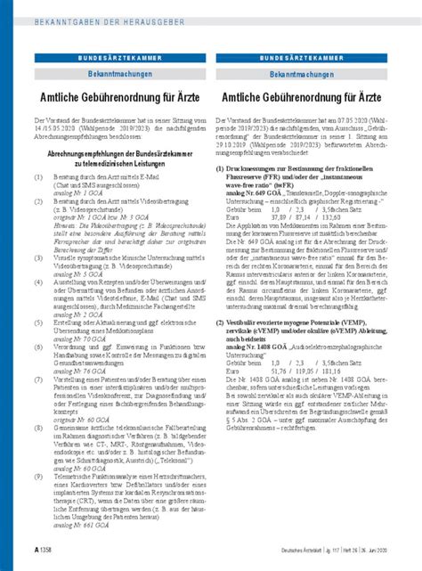 geb hrenordnung rzte geb hrenverzeichnis abrechnungsempfehlungen auslegungshinweise Reader