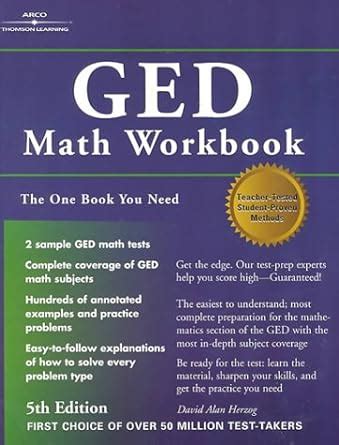 ged math workbook 5 or e arco master the ged mathematics Doc