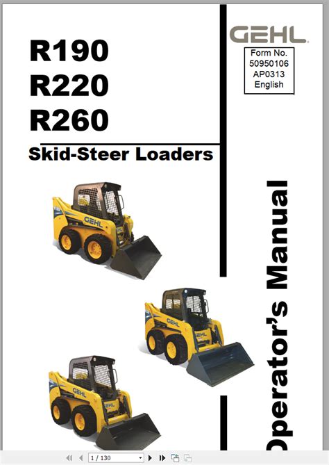gehl skid loader manual PDF
