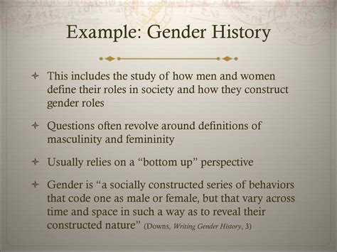 gender and history theory and history Doc