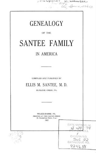 genealogy of the santee family in america PDF