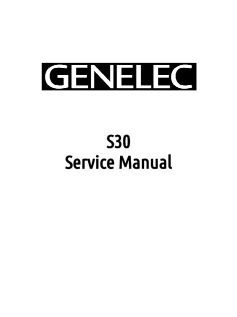 genelec service manual pdf Reader