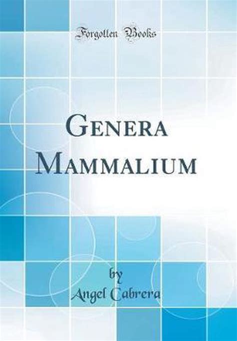 genera mammalium classic reprint spanish Epub