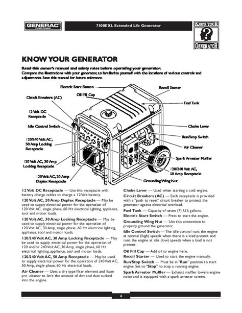 generac 7550 generator manual PDF