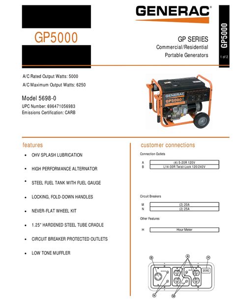 generac gp5000 manual pdf Reader