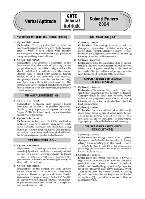 general aptitude questions with answers for gate 2010 Reader