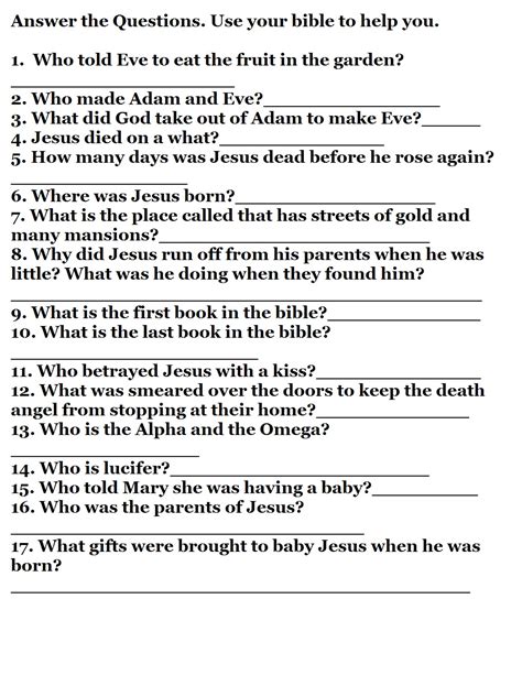 general bible questions with answers Kindle Editon