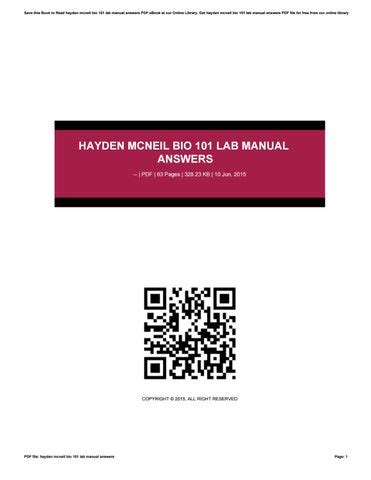 general biology hayden mcneil lab manual answers pdf Reader