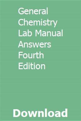 general chemistry lab manual answers fourth edition free Epub