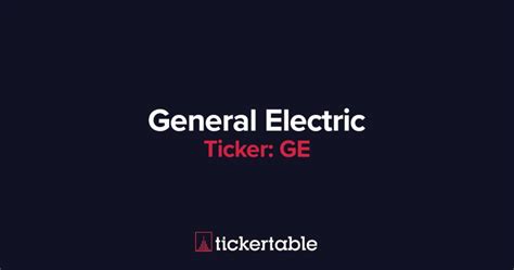 general electric company ticker