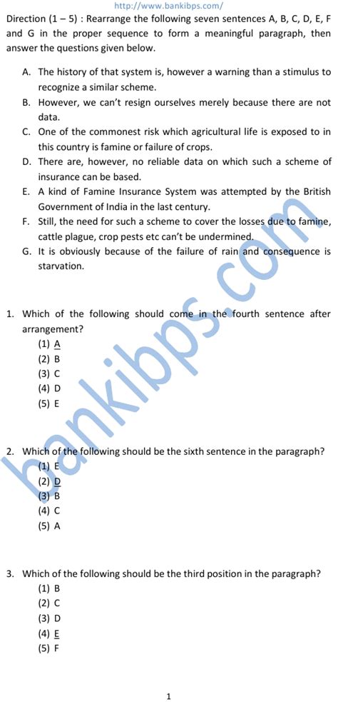 general english for bank exams with answers PDF