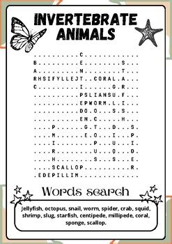 general invertebrate word search answers Doc