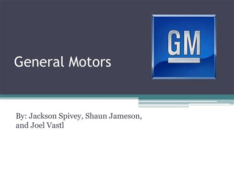general motors powerpoint presentation Kindle Editon