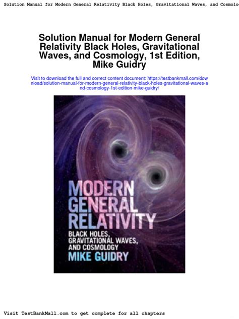 general relativity solution manual pdf Epub