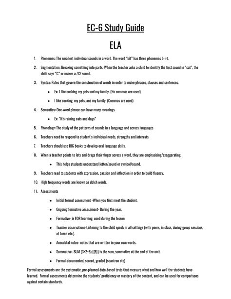 generalist ec 6 study guide Doc