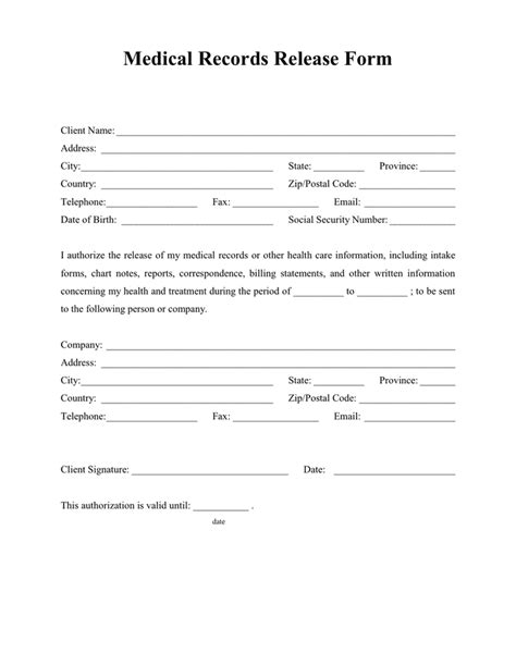 generic medical records release form PDF Epub