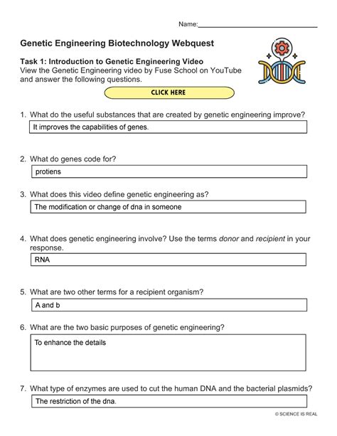 genetic engineering webquest answers Kindle Editon