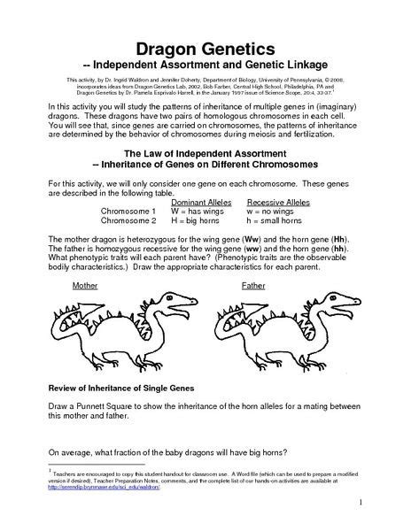 genetic linkage dragon answers Doc