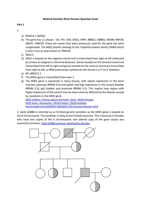 genetics short answer questions with answers Epub