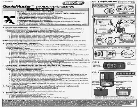 genie-intellicode-h4000a-manual Ebook Doc