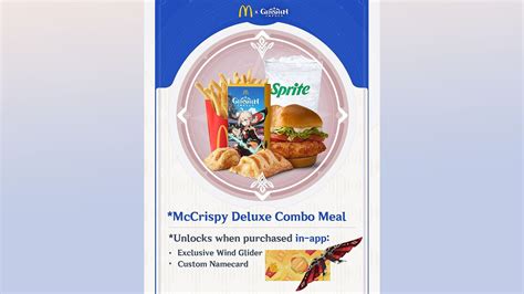 genshin impact deluxe mccrispy meal