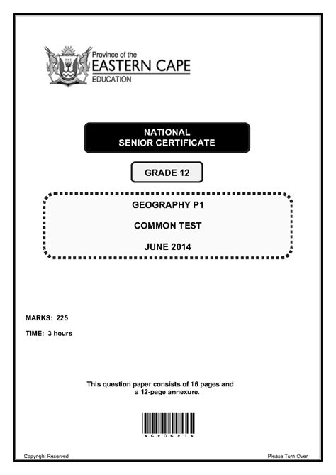 geograph paper 1 common test june 2014 Doc