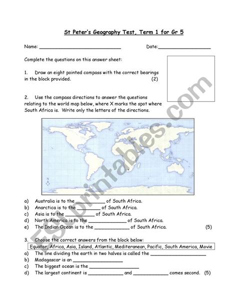 geography first theory test answers Doc