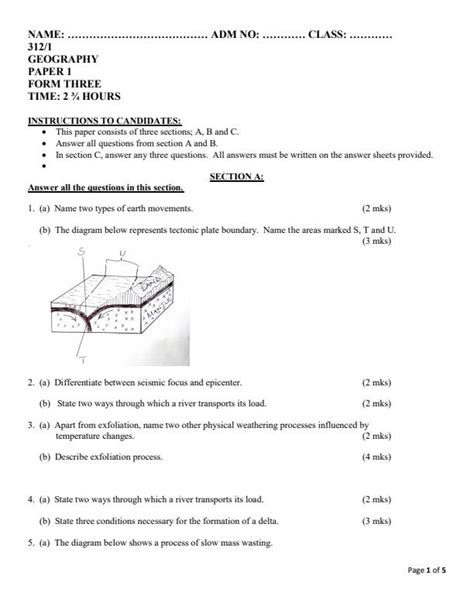 geography mid year exam paper Kindle Editon