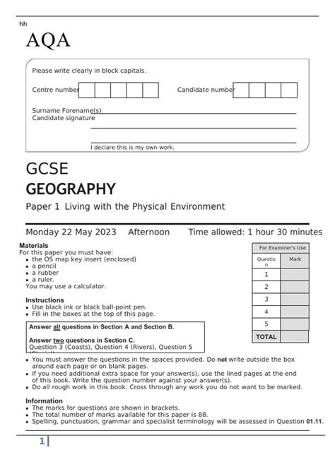 geography past papers aqa Reader