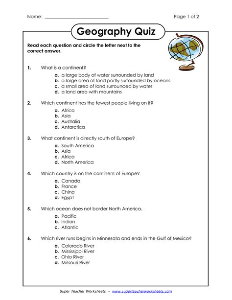 geography workbooks middle school Doc